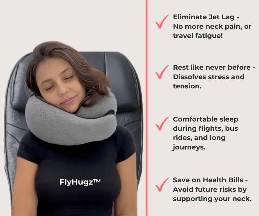 Your Ultimate Travel Companion  FlyHugz® Travel Pillow